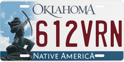 OK license plate 612VRN