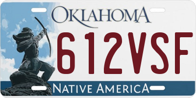 OK license plate 612VSF