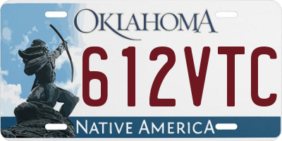 OK license plate 612VTC