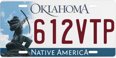 OK license plate 612VTP