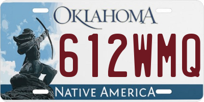 OK license plate 612WMQ