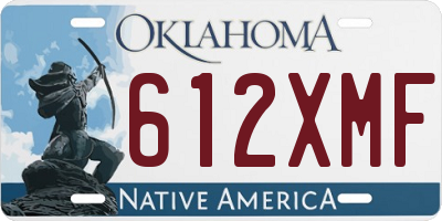 OK license plate 612XMF