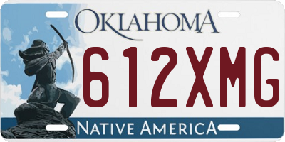 OK license plate 612XMG