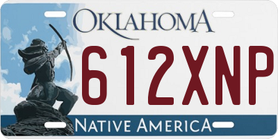OK license plate 612XNP