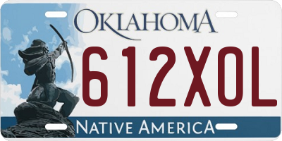 OK license plate 612XOL