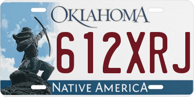 OK license plate 612XRJ