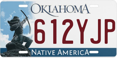 OK license plate 612YJP