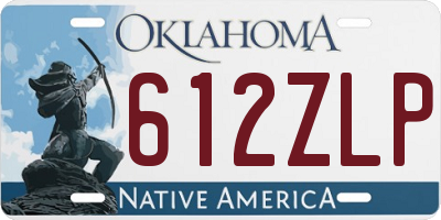 OK license plate 612ZLP