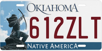 OK license plate 612ZLT