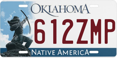OK license plate 612ZMP