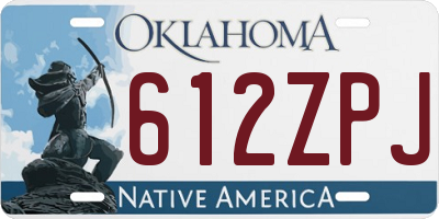 OK license plate 612ZPJ