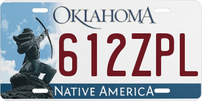 OK license plate 612ZPL