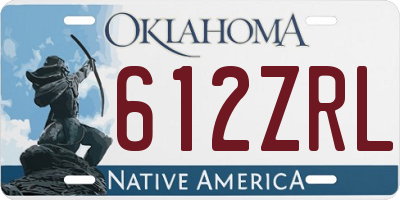 OK license plate 612ZRL