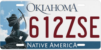 OK license plate 612ZSE