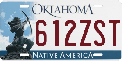 OK license plate 612ZST