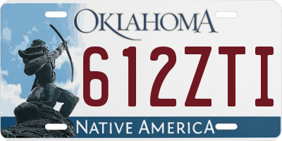 OK license plate 612ZTI