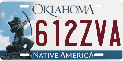 OK license plate 612ZVA