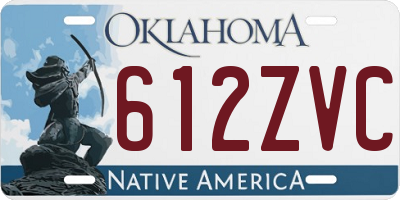 OK license plate 612ZVC