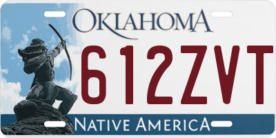 OK license plate 612ZVT