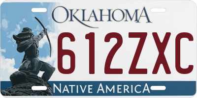 OK license plate 612ZXC