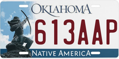 OK license plate 613AAP