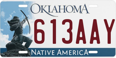 OK license plate 613AAY