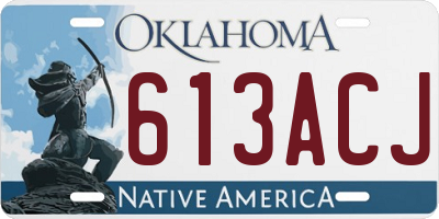 OK license plate 613ACJ