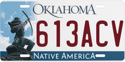 OK license plate 613ACV