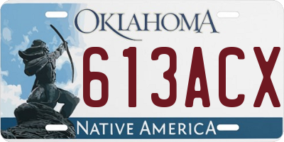 OK license plate 613ACX
