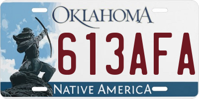 OK license plate 613AFA