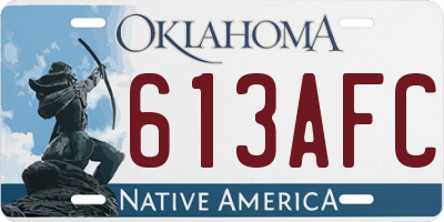 OK license plate 613AFC