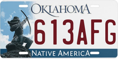 OK license plate 613AFG