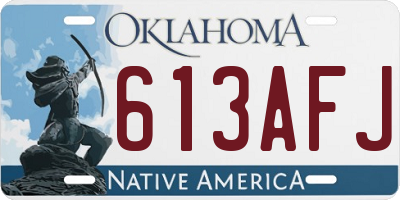 OK license plate 613AFJ
