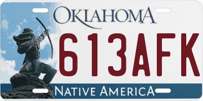 OK license plate 613AFK