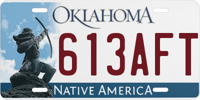 OK license plate 613AFT