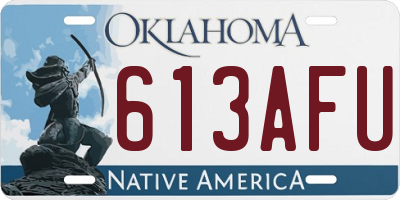 OK license plate 613AFU