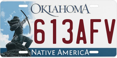 OK license plate 613AFV
