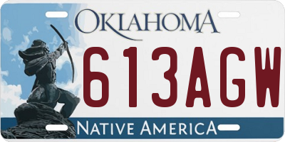 OK license plate 613AGW
