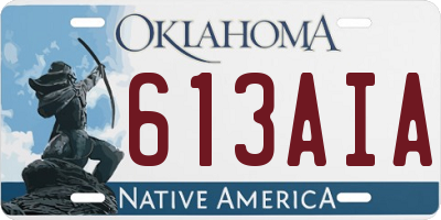 OK license plate 613AIA