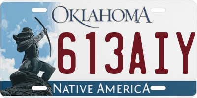 OK license plate 613AIY