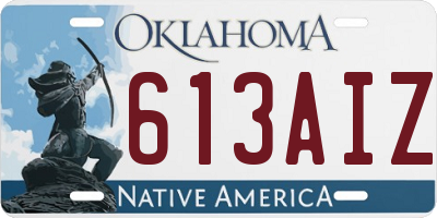 OK license plate 613AIZ