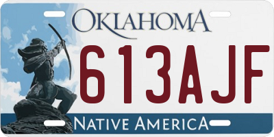 OK license plate 613AJF