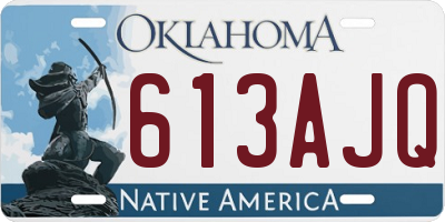 OK license plate 613AJQ