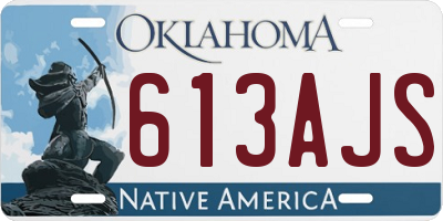 OK license plate 613AJS