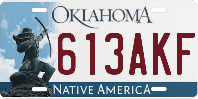 OK license plate 613AKF