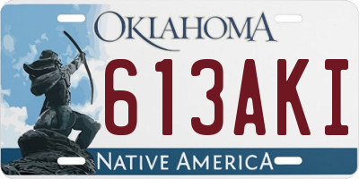 OK license plate 613AKI
