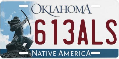 OK license plate 613ALS