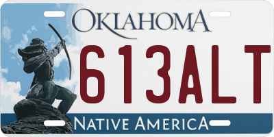 OK license plate 613ALT