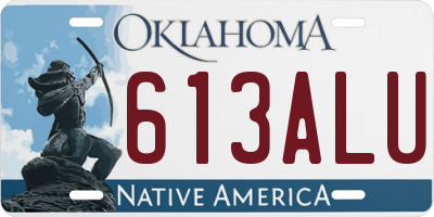 OK license plate 613ALU