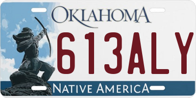 OK license plate 613ALY